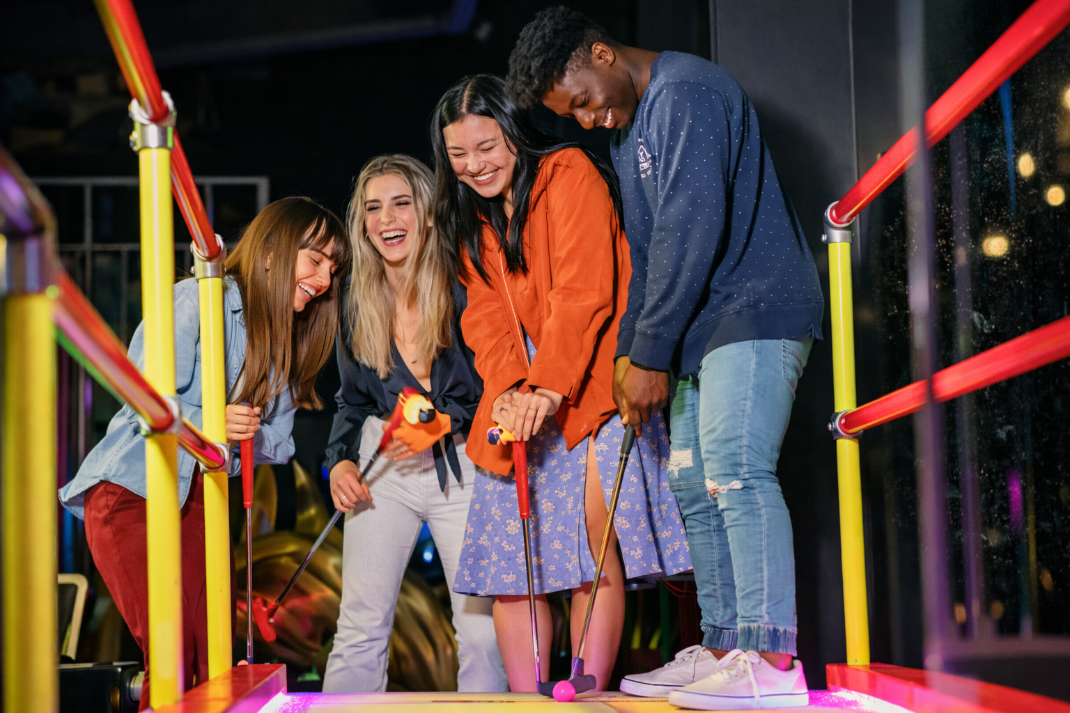 Fun-and-laughter-at-mini-golf